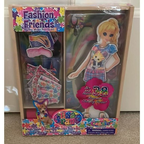 Lisa Frank Paper Dolls Activity Set 40 Pieces Surfer Girl Cassie NEW SEALED - Picture 3 of 9